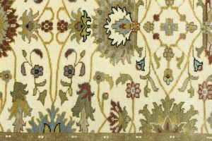 Cream Floral Osh Chobi 4X6 Peshawar Oriental Rug
