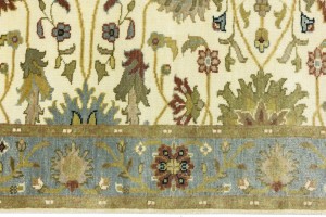 Cream Floral Osh Chobi 4X6 Peshawar Oriental Rug
