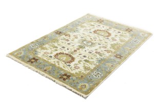Cream Floral Osh Chobi 4X6 Peshawar Oriental Rug