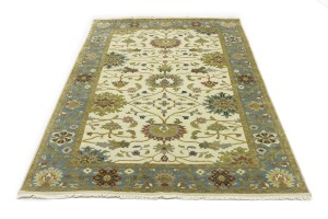 Cream Floral Osh Chobi 5X8 Peshawar Oriental Rug