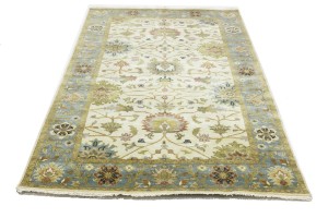 Cream Floral Osh Chobi 5X8 Peshawar Oriental Rug