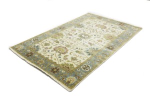 Cream Floral Osh Chobi 5X8 Peshawar Oriental Rug