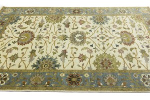 Cream Floral Osh Chobi 5X8 Peshawar Oriental Rug