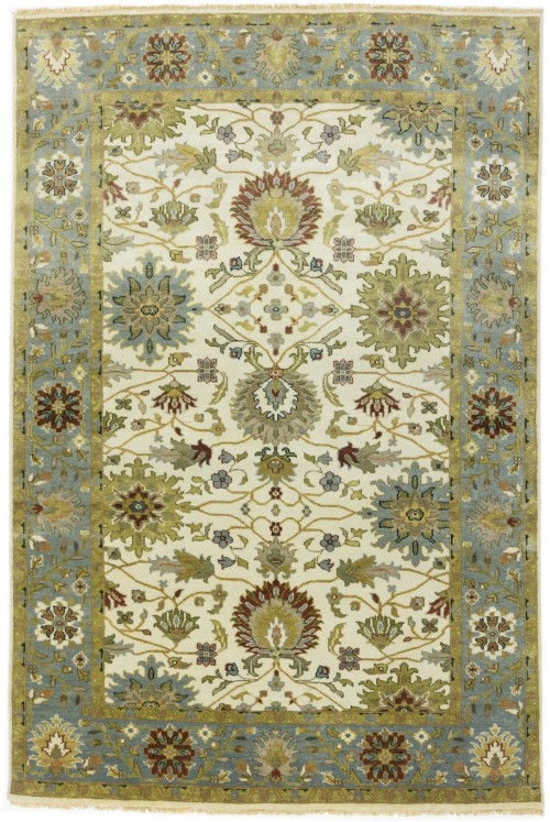 Cream Floral Osh Chobi 6X9 Peshawar Oriental Rug