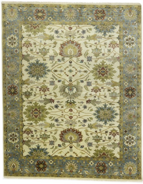 Cream Floral Osh Chobi 8X10 Peshawar Oriental Rug