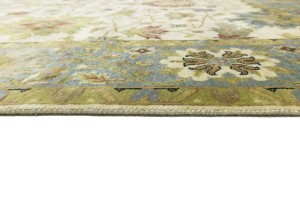 Cream Floral Osh Chobi 9X12 Peshawar Oriental Rug