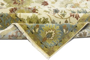 Cream Floral Osh Chobi 9X12 Peshawar Oriental Rug