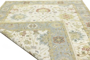 Cream Floral Osh Chobi 9X12 Peshawar Oriental Rug
