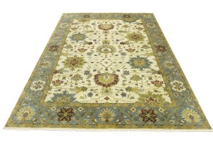 Cream Floral Osh Chobi 9X12 Peshawar Oriental Rug