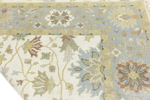 Cream Floral Osh Chobi 9X12 Peshawar Oriental Rug