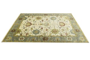 Cream Floral Osh Chobi 9X12 Peshawar Oriental Rug