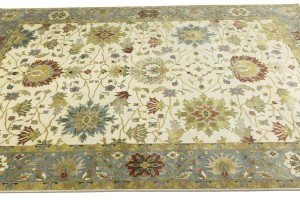 Cream Floral Osh Chobi 9X12 Peshawar Oriental Rug