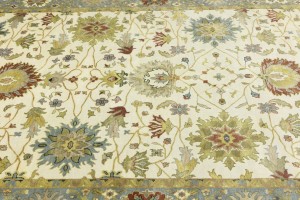 Cream Floral Osh Chobi 9X12 Peshawar Oriental Rug