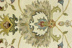 Cream Floral Osh Chobi 9X12 Peshawar Oriental Rug