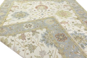Cream Floral Osh Chobi 10X14 Peshawar Oriental Rug