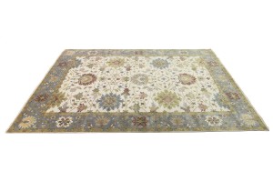 Cream Floral Osh Chobi 10X14 Peshawar Oriental Rug