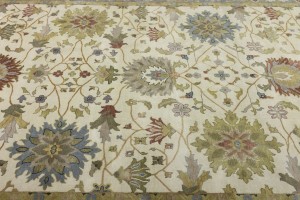Cream Floral Osh Chobi 10X14 Peshawar Oriental Rug