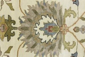 Cream Floral Osh Chobi 10X14 Peshawar Oriental Rug