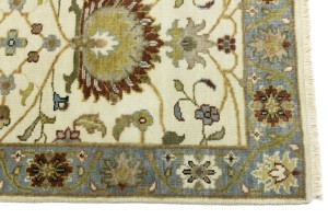 Cream Floral Osh Chobi 2'6X8 Peshawar Oriental Runner Rug