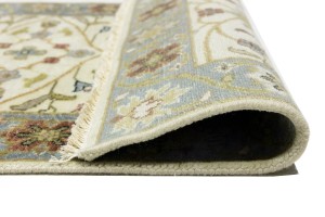 Cream Floral Osh Chobi 2'6X8 Peshawar Oriental Runner Rug