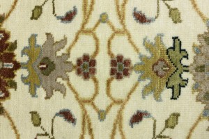 Cream Floral Osh Chobi 2'6X8 Peshawar Oriental Runner Rug