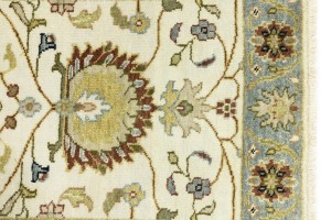 Cream Floral Osh Chobi 3X12 Peshawar Oriental Runner Rug