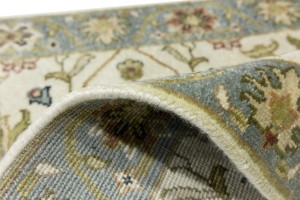 Cream Floral Osh Chobi 3X12 Peshawar Oriental Runner Rug