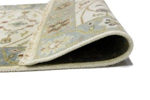 Cream Floral Osh Chobi 3X12 Peshawar Oriental Runner Rug