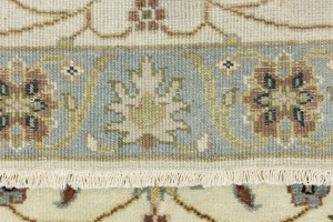Cream Floral Osh Chobi 3X12 Peshawar Oriental Runner Rug