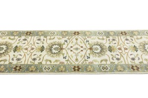 Cream Floral Osh Chobi 3X12 Peshawar Oriental Runner Rug