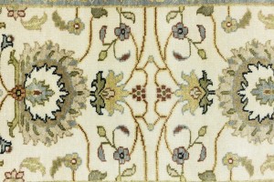 Cream Floral Osh Chobi 3X12 Peshawar Oriental Runner Rug