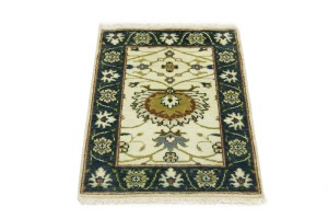 Cream Floral Osh Chobi 2X3 Peshawar Oriental Rug