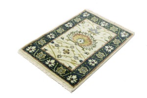 Cream Floral Osh Chobi 2X3 Peshawar Oriental Rug