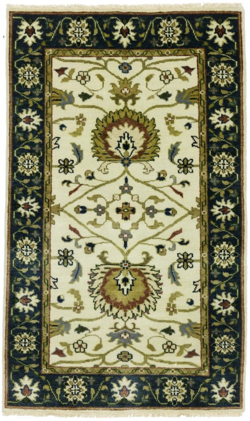 Cream Floral Osh Chobi 3X5 Peshawar Oriental Rug