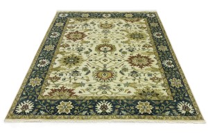 Cream Floral Osh Chobi 8X10 Peshawar Oriental Rug