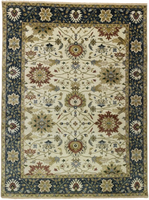 Cream Floral Osh Chobi 9X12 Peshawar Oriental Rug