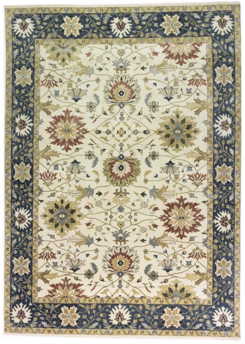 Cream Floral Osh Chobi 10X14 Peshawar Oriental Rug