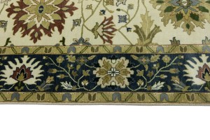 Cream Floral Osh Chobi 10X14 Peshawar Oriental Rug