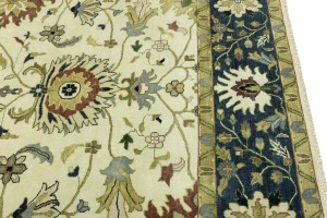 Cream Floral Osh Chobi 10X14 Peshawar Oriental Rug
