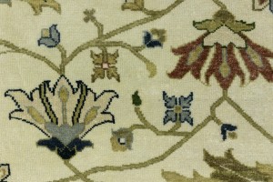 Cream Floral Osh Chobi 10X14 Peshawar Oriental Rug