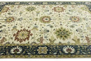 Cream Floral Osh Chobi 10X14 Peshawar Oriental Rug