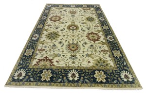 Cream Floral Osh Chobi 10X14 Peshawar Oriental Rug