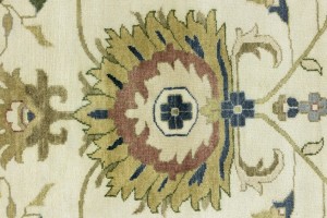 Cream Floral Osh Chobi 12X15 Peshawar Oriental Rug