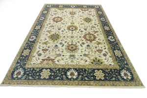 Cream Floral Osh Chobi 12X15 Peshawar Oriental Rug