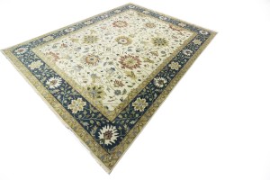 Cream Floral Osh Chobi 12X15 Peshawar Oriental Rug