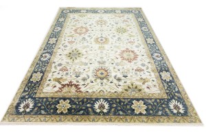 Cream Floral Osh Chobi 12X15 Peshawar Oriental Rug