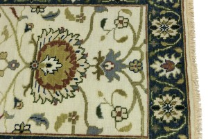 Cream Floral Osh Chobi 2'5X10 Peshawar Oriental Runner Rug