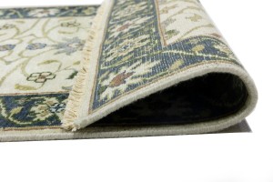 Cream Floral Osh Chobi 2'5X10 Peshawar Oriental Runner Rug