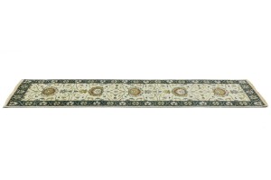 Cream Floral Osh Chobi 2'5X10 Peshawar Oriental Runner Rug