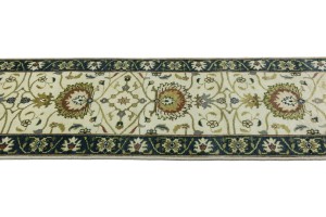 Cream Floral Osh Chobi 2'5X10 Peshawar Oriental Runner Rug